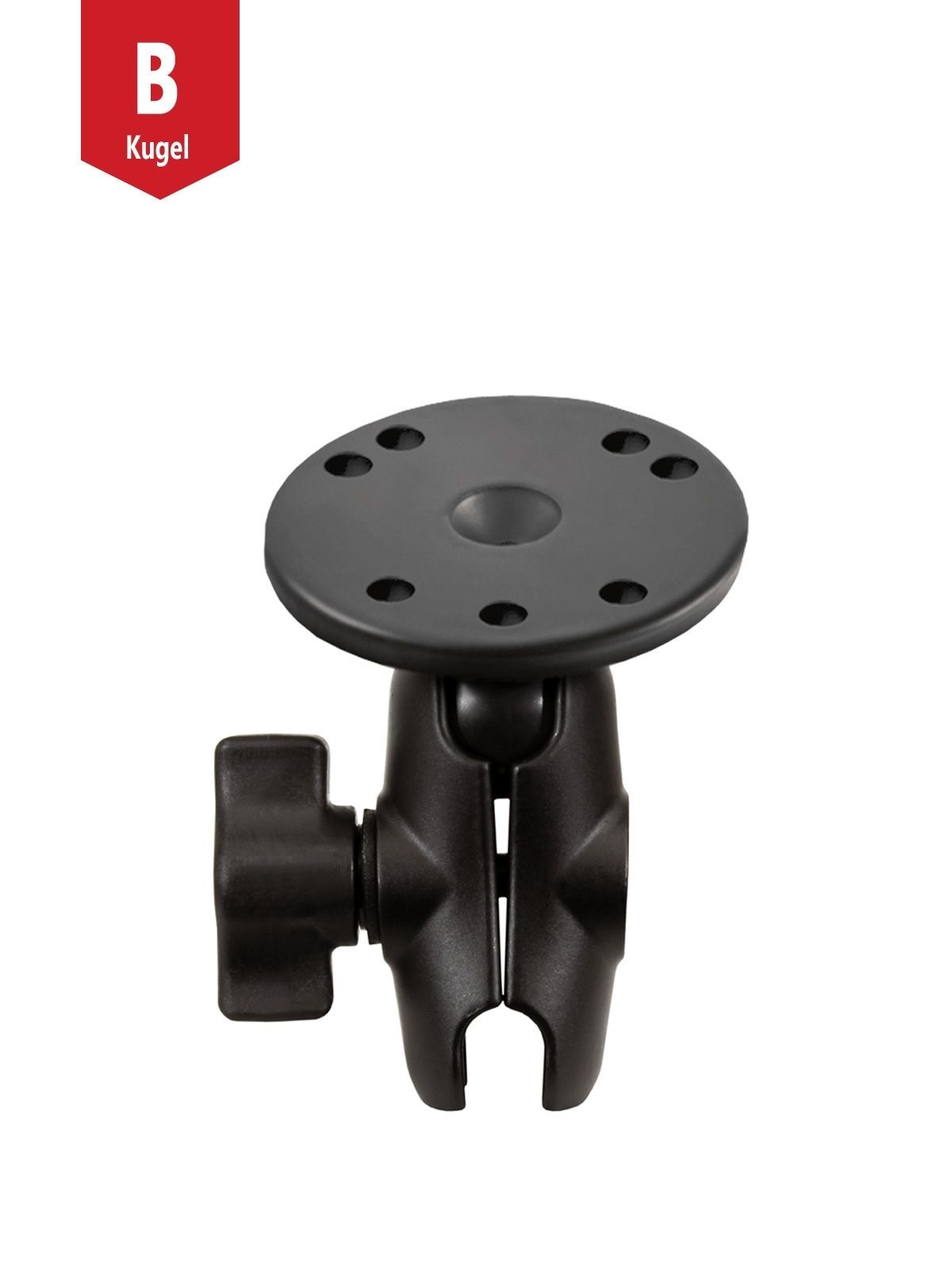 RAM Mounts Set - B-Kugel (1 Zoll) - Runde Basisplatte (4-Loch AMPS) - Kurzer Verbindungsarm (ca. 61,46 mm)