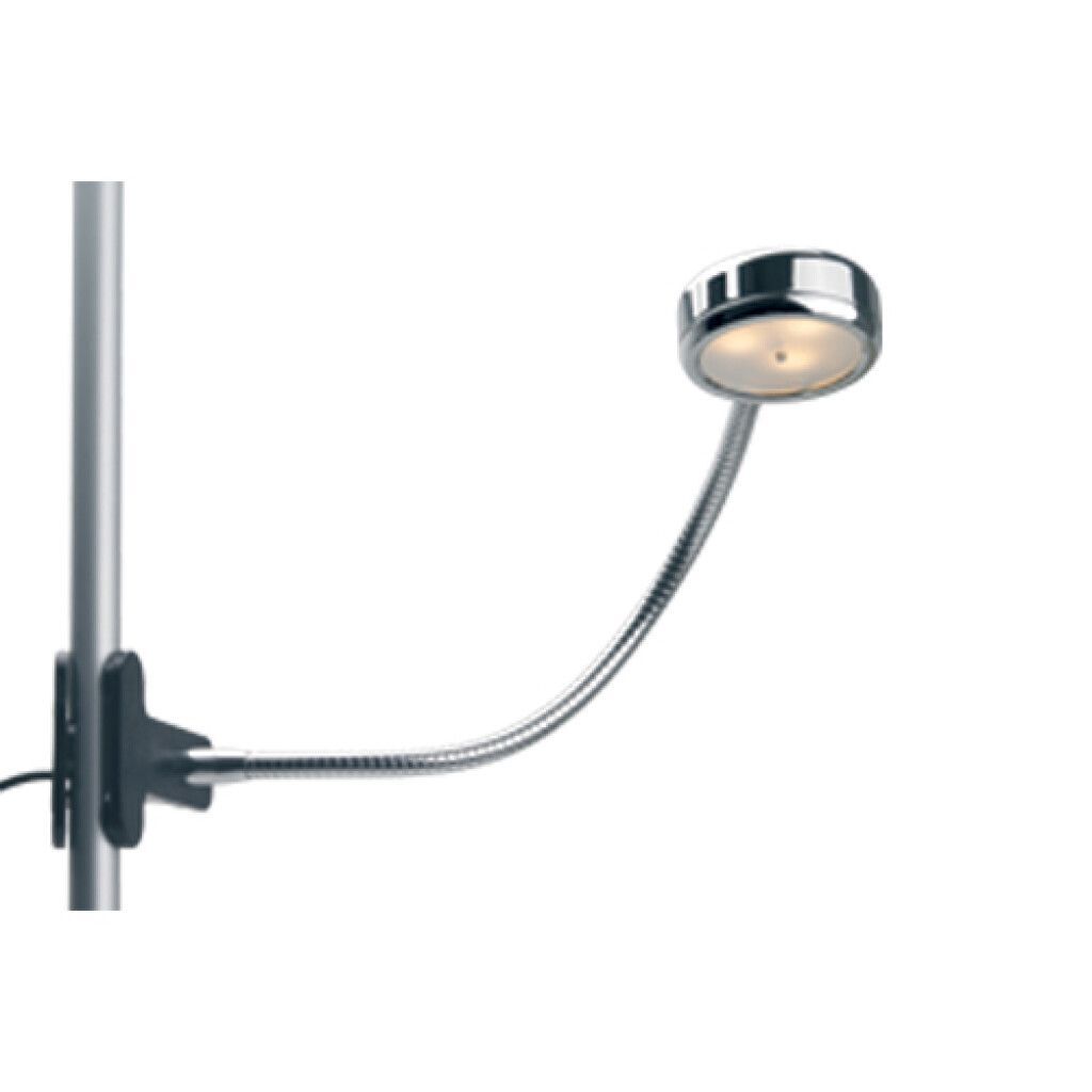 LED-Klemmflex 05, 300mm, chrom-matt, rot/warmweiss, 10-30V DC, max. 3 W, inkl. Dimmer und Stecker