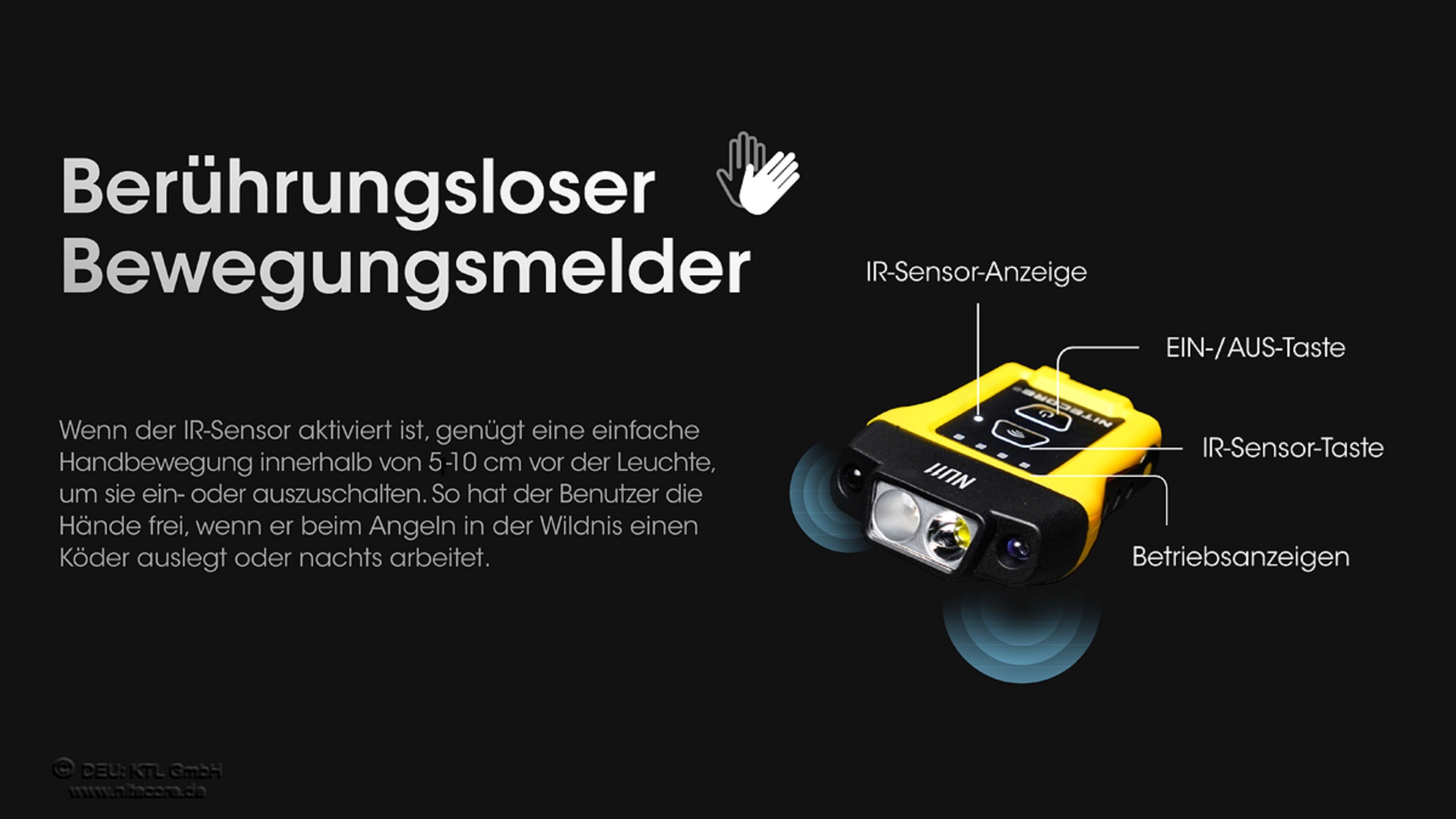 Nitecore NU11 - Clipleuchte mit IR-Sensor