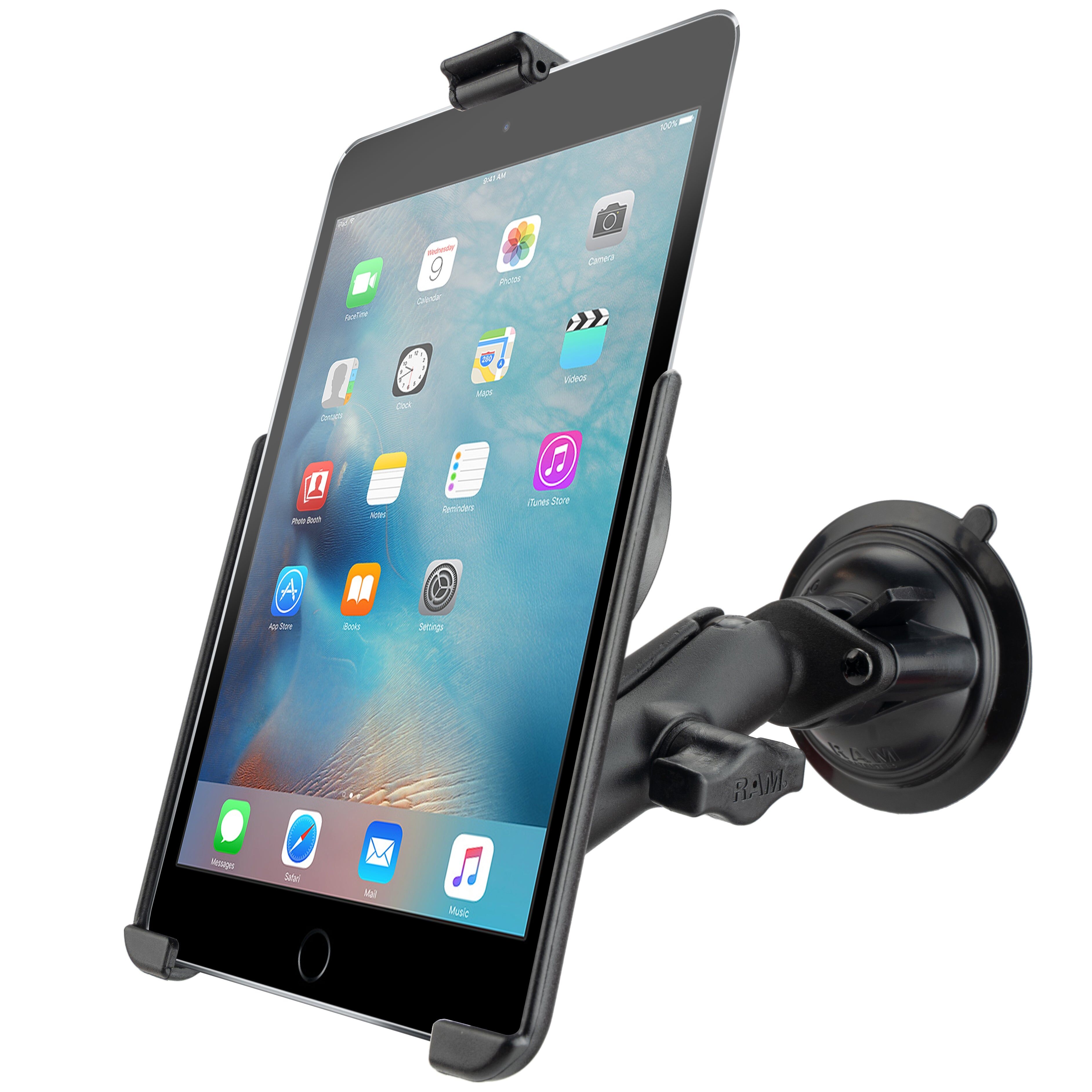 RAM Mounts Saugfuss-Halterung Apple iPad mini 4/5 (ohne Schutzhüllen / -gehäuse) - B-Kugel (1 Zoll)