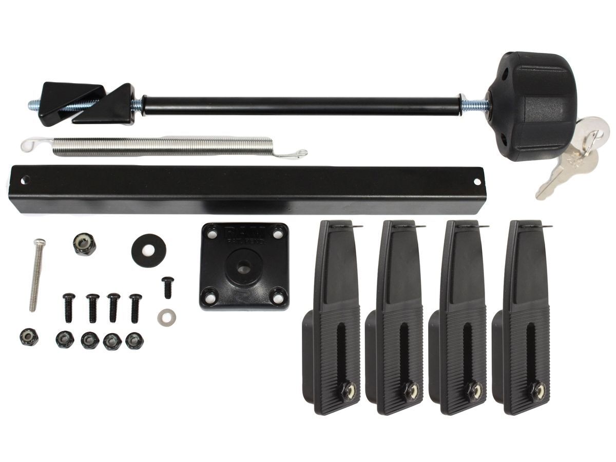 RAM Mounts Secure-N-Motion Sicherungs-Kit für Tough-Tray halter - Schloss, 4 flache Seitenarme