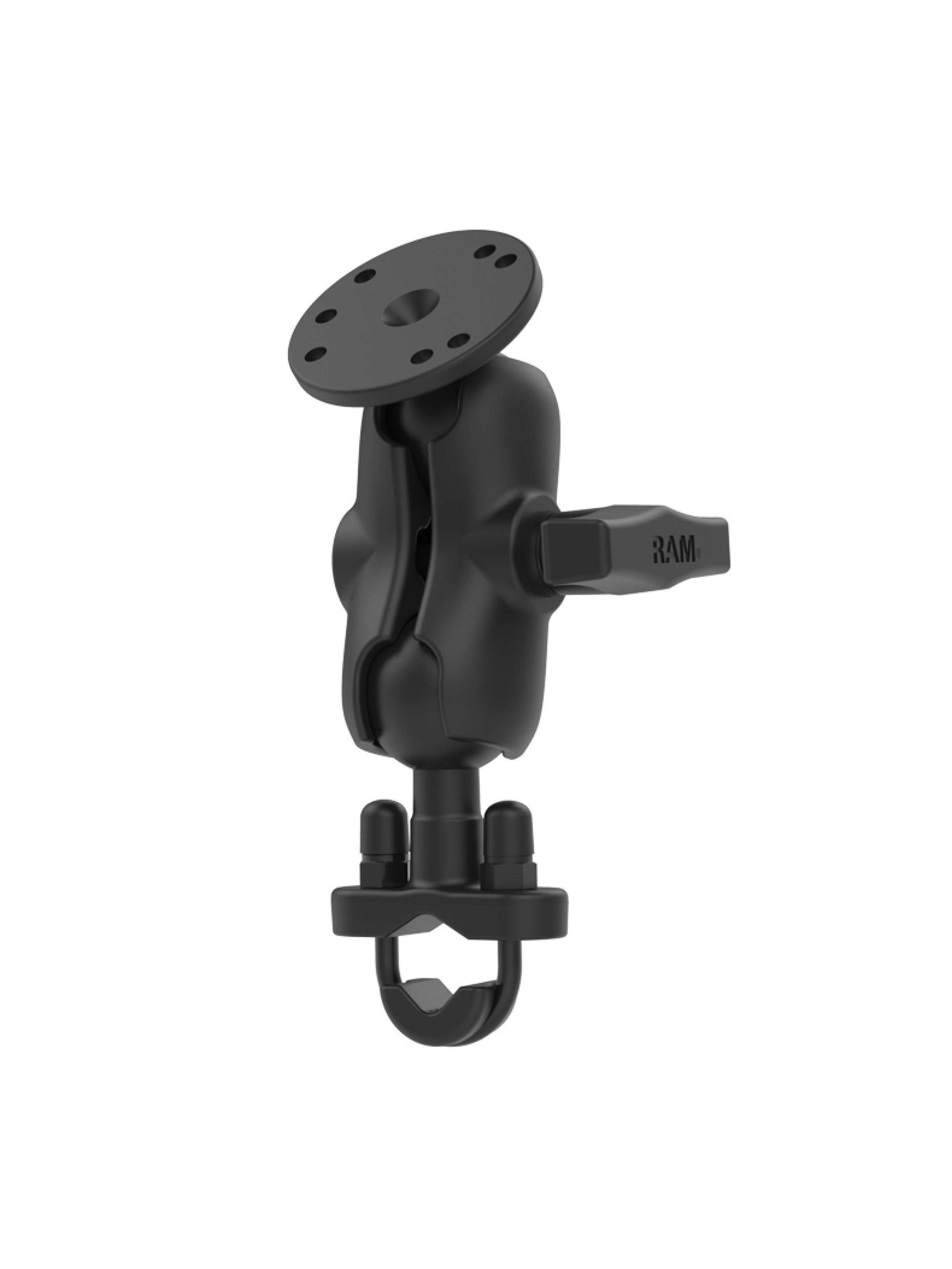 RAM Mounts Klemmschellen-Set - C-Kugel (1,5 Zoll), kurzer Verbindungsarm, AMPS-Anbindung