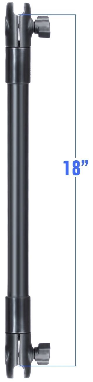 RAM Mounts Verbundstoff-Verlängerungsarm mit B-Kugel-Aufnahmen (1 Zoll) - ca. 450 mm lang, im Polybeutel