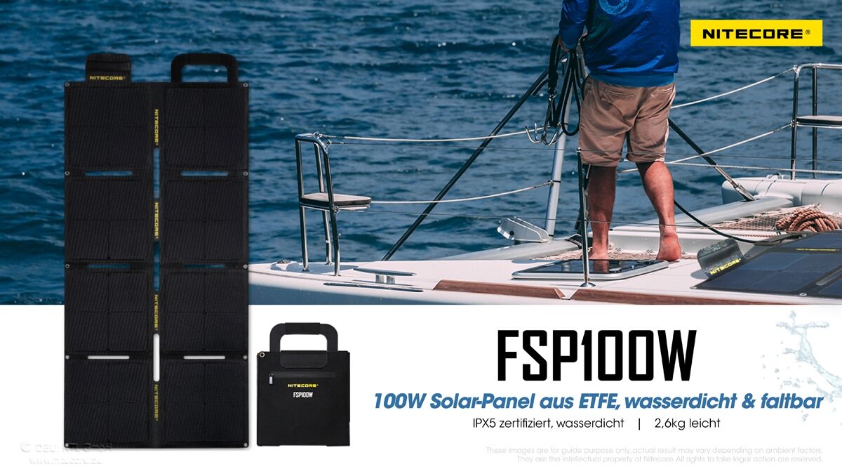 Nitecore Solarpanel FSP100W IPX5- 100W