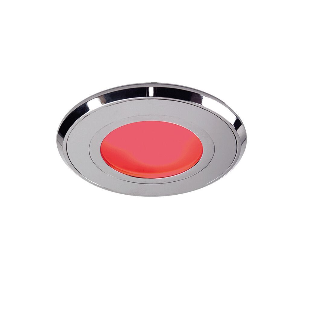 LED-Einbauleuchte EB32R-3 Slave, V4A (AISI316L) poliert, 10-30V DC,max.3W,IP67, Ø85mm, blau/warmweiß