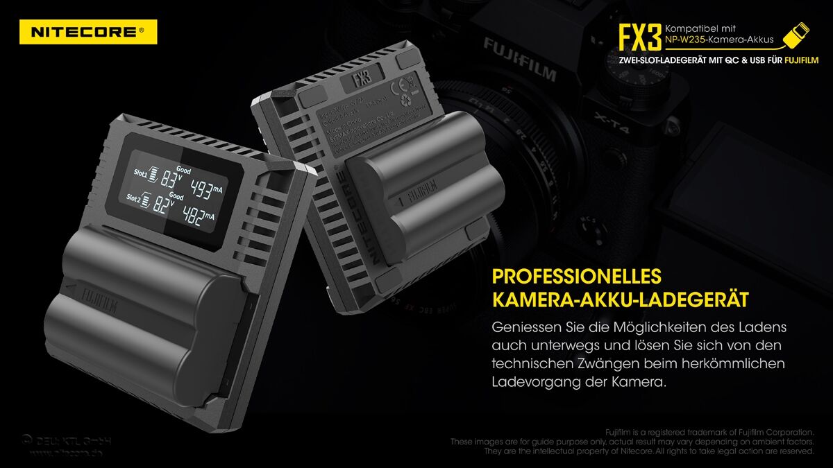 Nitecore FX3 - für Fuji Cameras