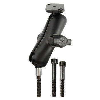 RAM Mounts Motorrad-Set - B-Kugel (1 Zoll), Lenkerkopfkugel (M8 Schrauben), mittlerer Verbindungsarm, Diamond-Basisplatte (Trapez)