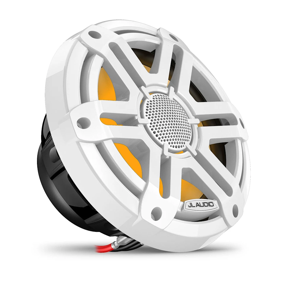 JL Audio M200 Marinelautsprecher 7,7 Zoll mit LED RGB Beleuchtung weißer Sportgrill