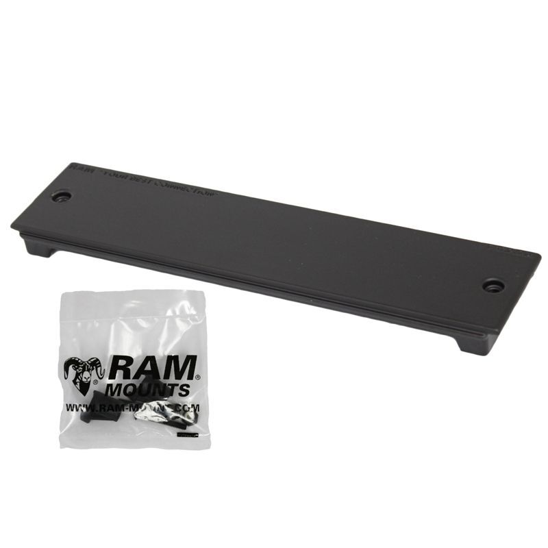 RAM Mounts Abdeckplatte für Tough-Box Fahrzeugkonsolen - Aluminium (druckgegossen), 50,8 mm hoch, Schrauben-Set