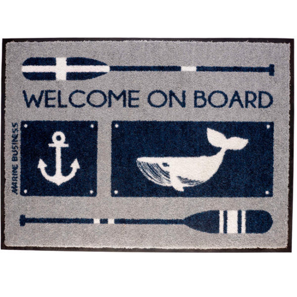 Marine Business Fußmatte "Türmatte Welcome on Board Anchor Whale" Marine Business Fußmatte "Türmatte Welcome on Board Anchor Whale"