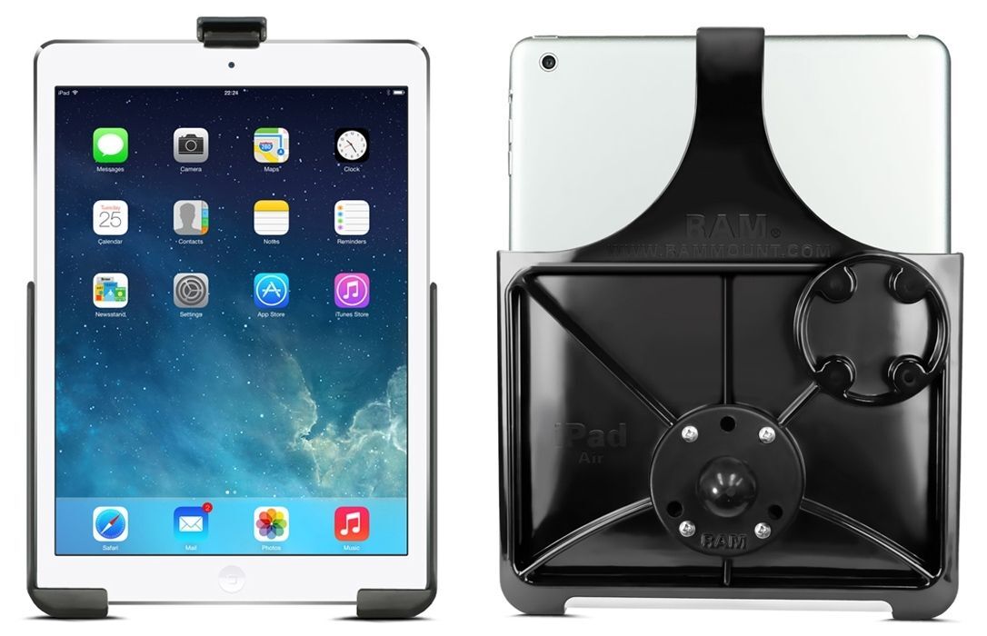 RAM Mounts EZ-Roll'r Form-Fit Halteschale für Apple iPad (5. & 6. Gen.), Air 1-2, Pro 9.7 - Ohne Schutzhülle - Inkl. runder Basiskugel (B-Kugel)