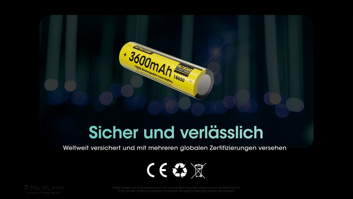 Nitecore Li-Ion Akku Typ 18650 - 3600mAh - NL1836R