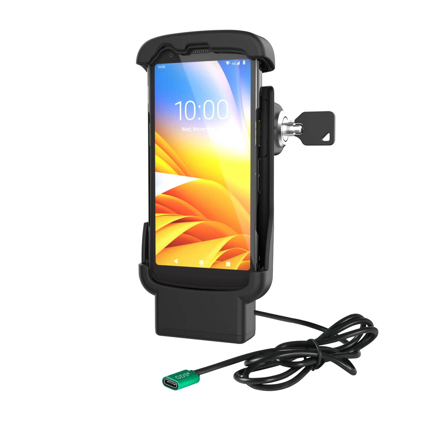 RAM Mounts Form-Fit Halteschale (Schlüsselverriegelung) für Zebra TC22 & TC27 - Ohne Rugged Boot - USB-C-Anschluss - 2-Loch AMPS