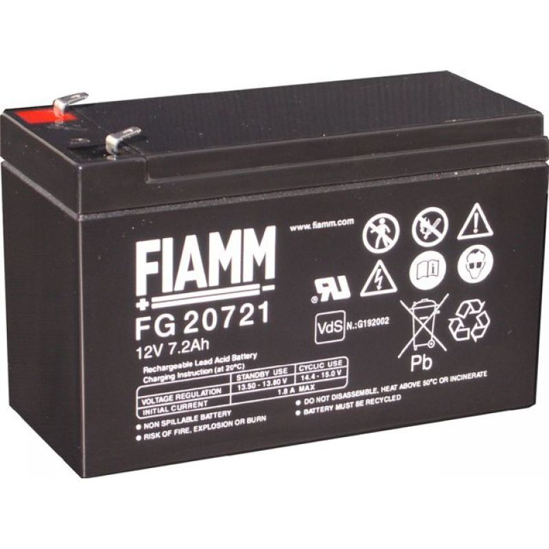 FIAMM-FG20722-12V-72Ah-Blei-Akku-Bleiakku-AGM-Blei-Vlies-VdS Fiamm Akku 12V 7,2 Ah
