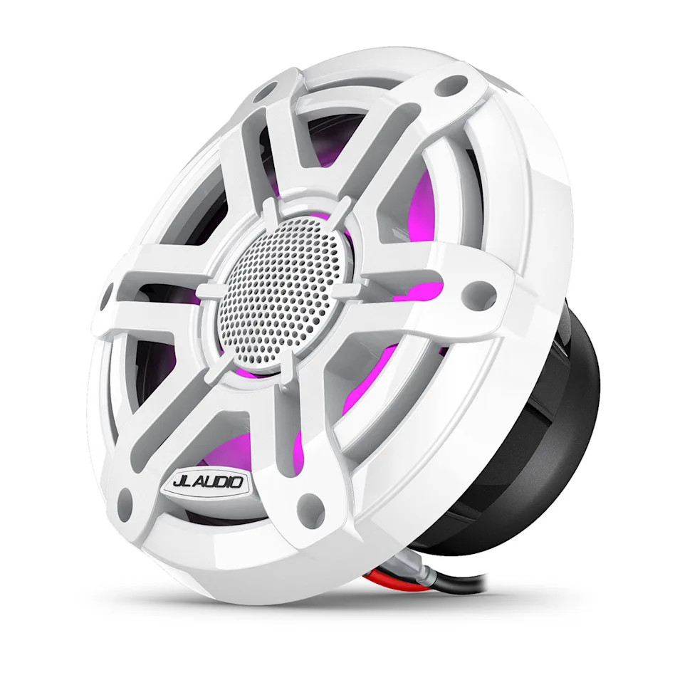 JL Audio M200 Marinelautsprecher 6,5 Zoll mit LED RGB Beleuchtung weißer Sportgrill