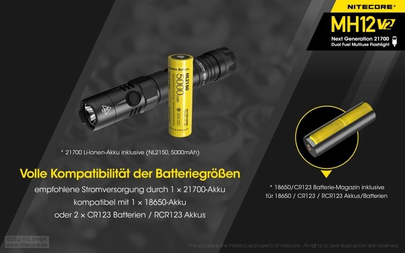 Nitecore MH12 V2 - 1200 Lumen