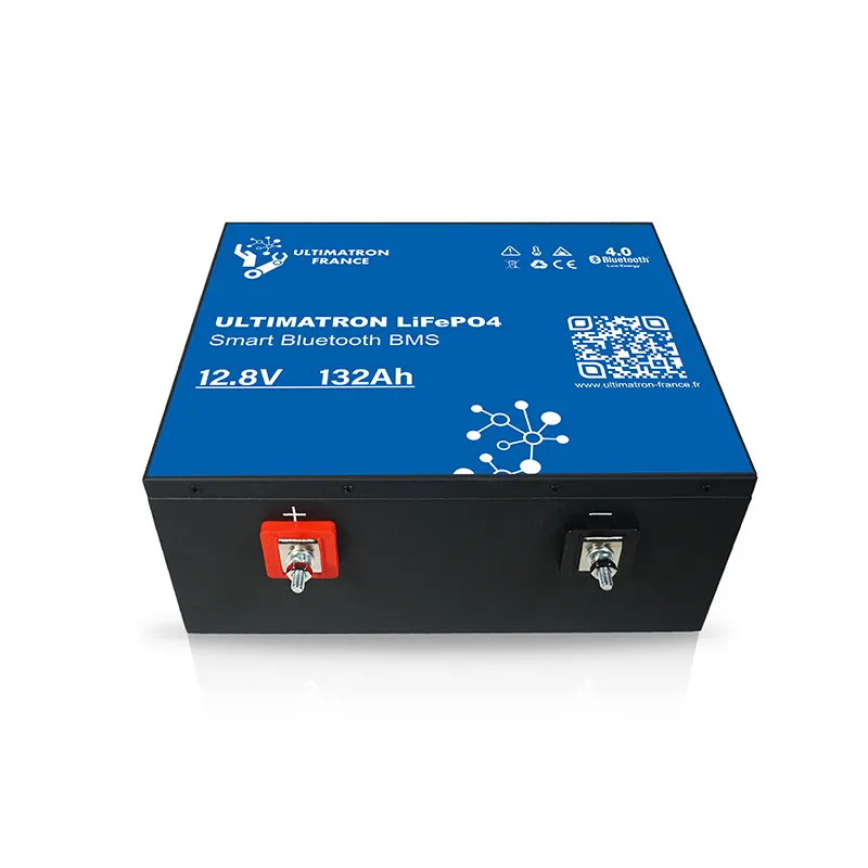 Ultimatron Lithium Batterie LiFePO4 12.8V 132Ah Untersitz Smart BMS mit Bluetooth