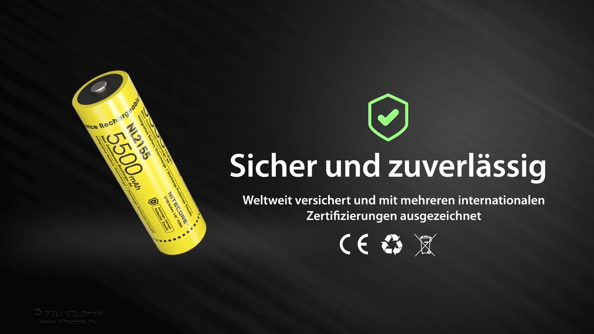 Nitecore Li-Ion Akku Typ 21700 - 5500mAh - NL2155