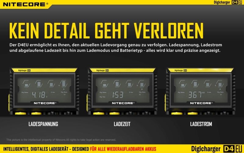 Nitecore Digicharger D4EU - EU-Version
