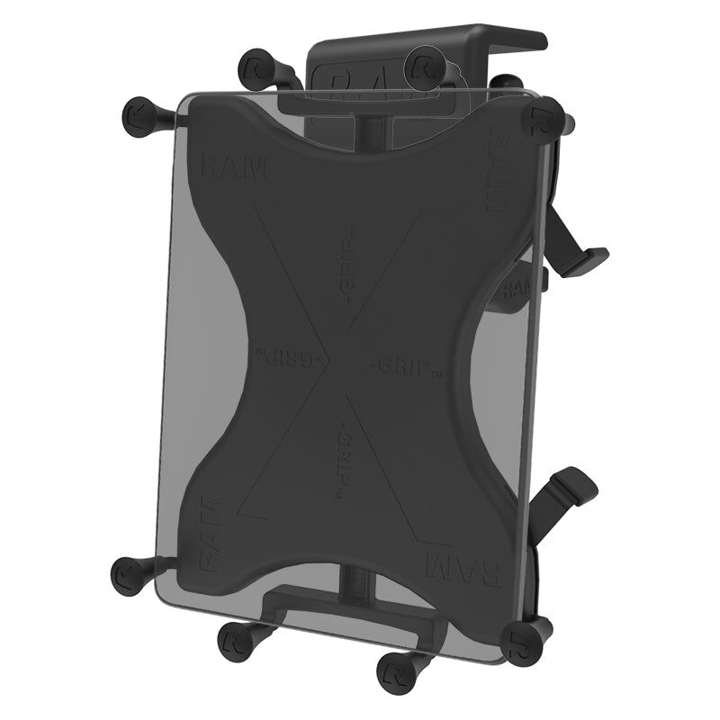 RAM Mounts X-Grip Luftfahrt-Panelhalterung für 9-11 Zoll Tablets - Runde Basiskugel - Kurzer Verbindungsarm - Panelklammer (Klemmbereich max. 15,87 mm) - B-Kugel (1 Zoll) - Schrauben-Set
