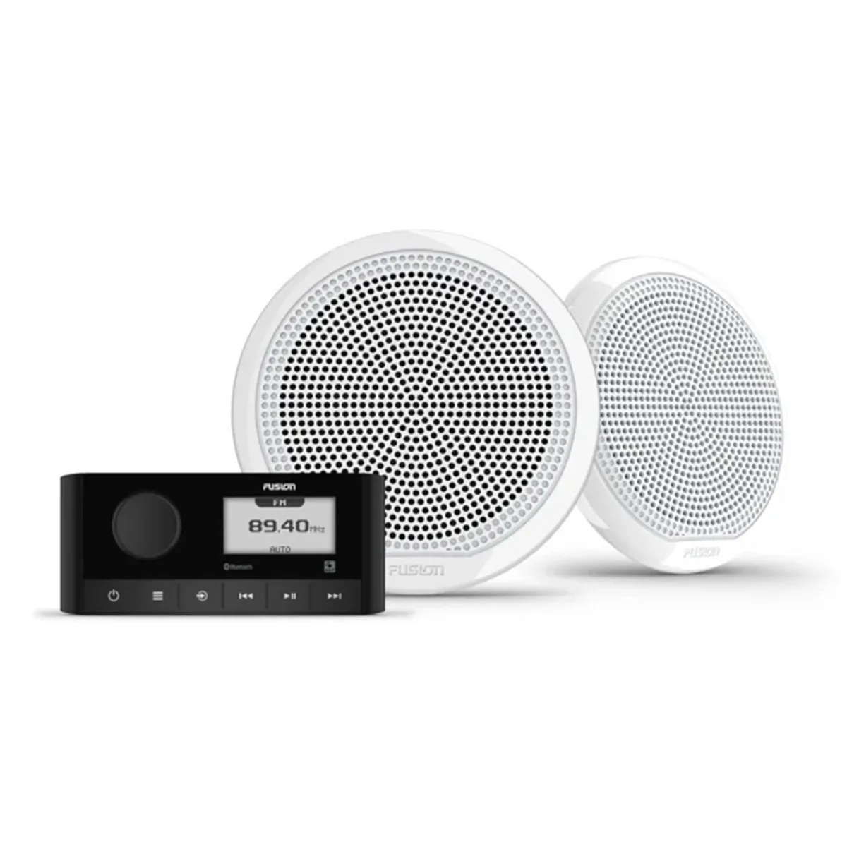 Fusion MS RA60 Radio mit Bluetooth und DAB Set mit EL Lautsprechern klassisch weiß