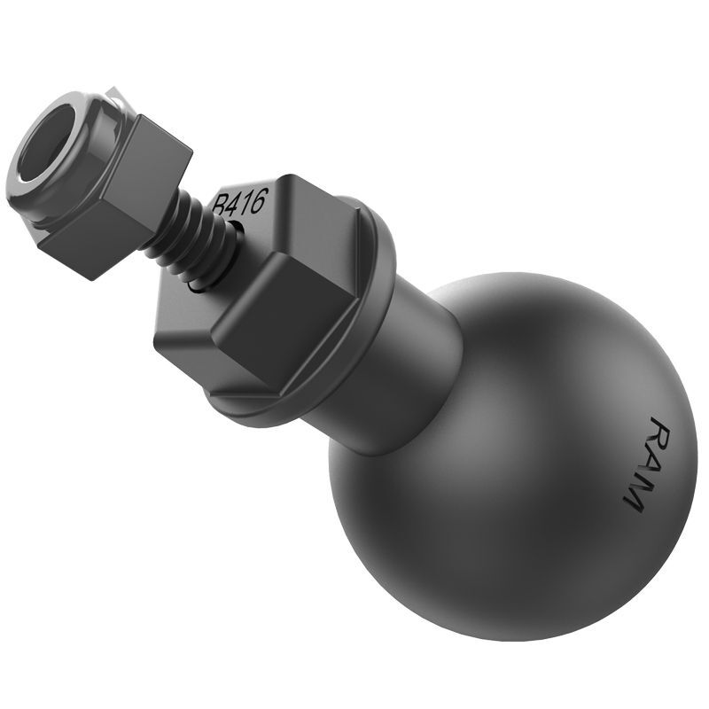 RAM Mounts Verbundstoff-Kugel mit 0,5 Zoll Hex Basis und 1/4"-20 Gewindestift - Sicherungsmutter, B-Kugel (1 Zoll), im Polybeutel