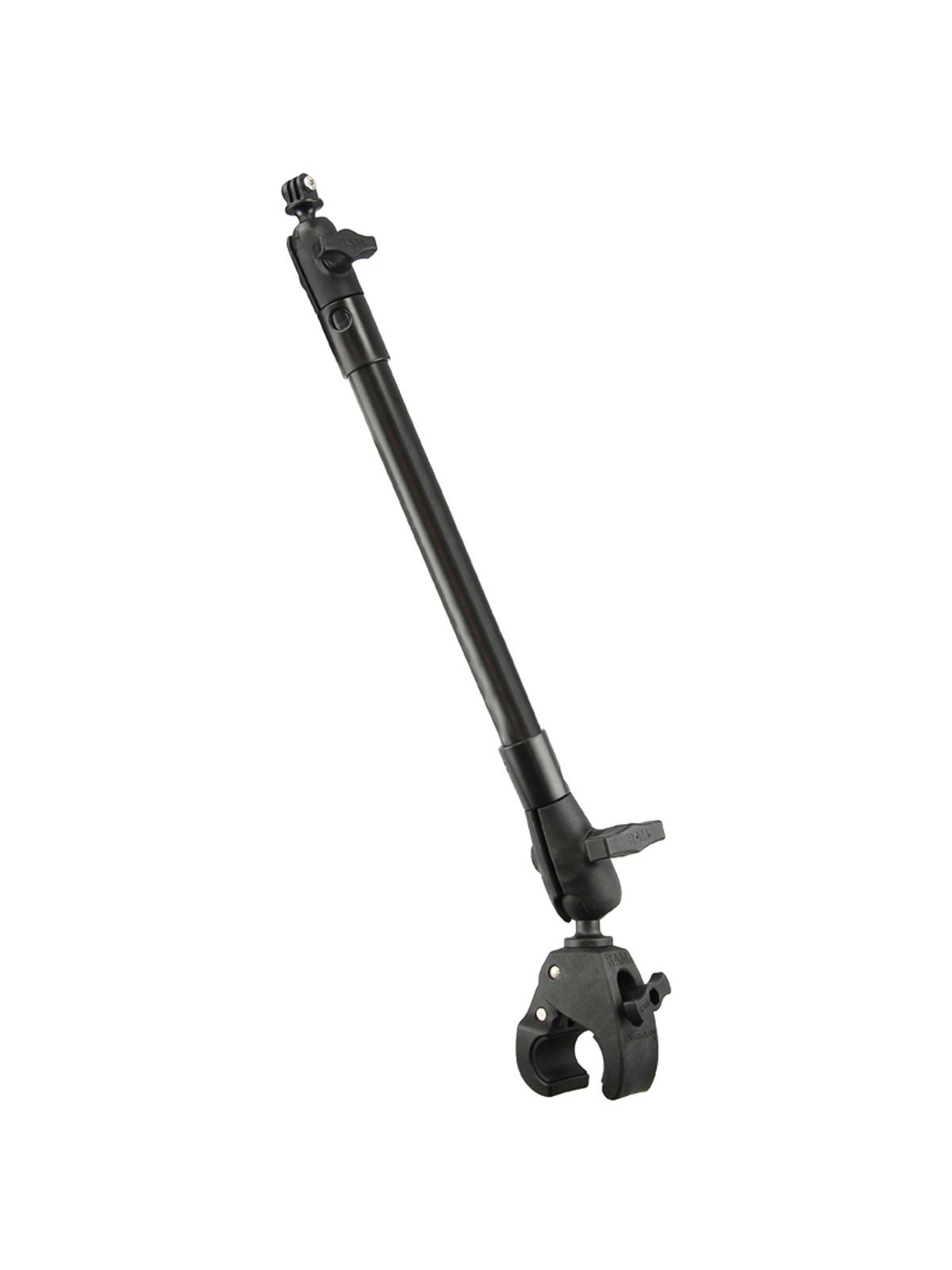 RAM Mounts Tough-Claw Set für GoPro Action-Kameras - B- u. C-Kugel (1 / 1,5 Zoll), Tough-Claw mittel (Durchmesser 25,4-40,6 mm), Tele-Stab (ca. 455 mm), GoPro-Adapter