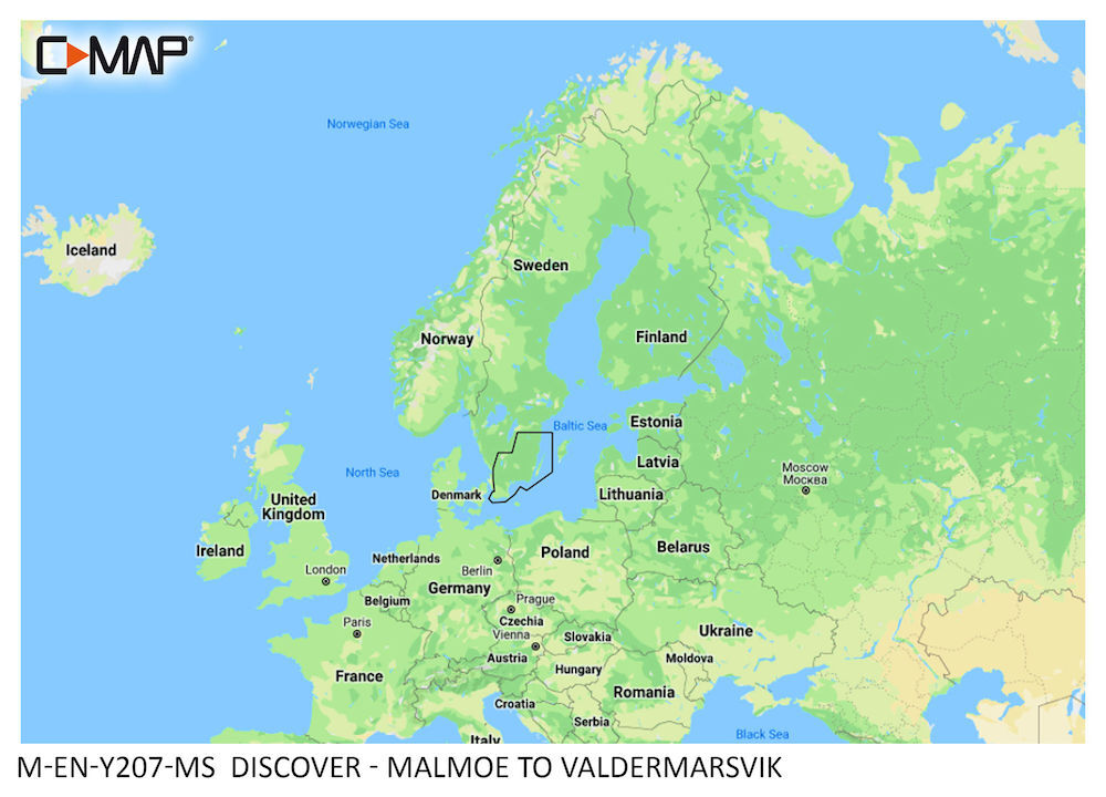 C-MAP DISCOVER:  M-EN-Y207-MS  Malmoe to Valdermarsvik