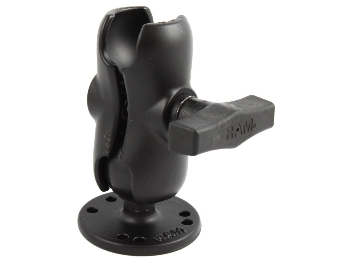 RAM Mounts Aufbau-Set - runde Basisplatte (AMPS), kurzer Verbindungsarm, C-Kugel (1,5 Zoll), im Polybeutel