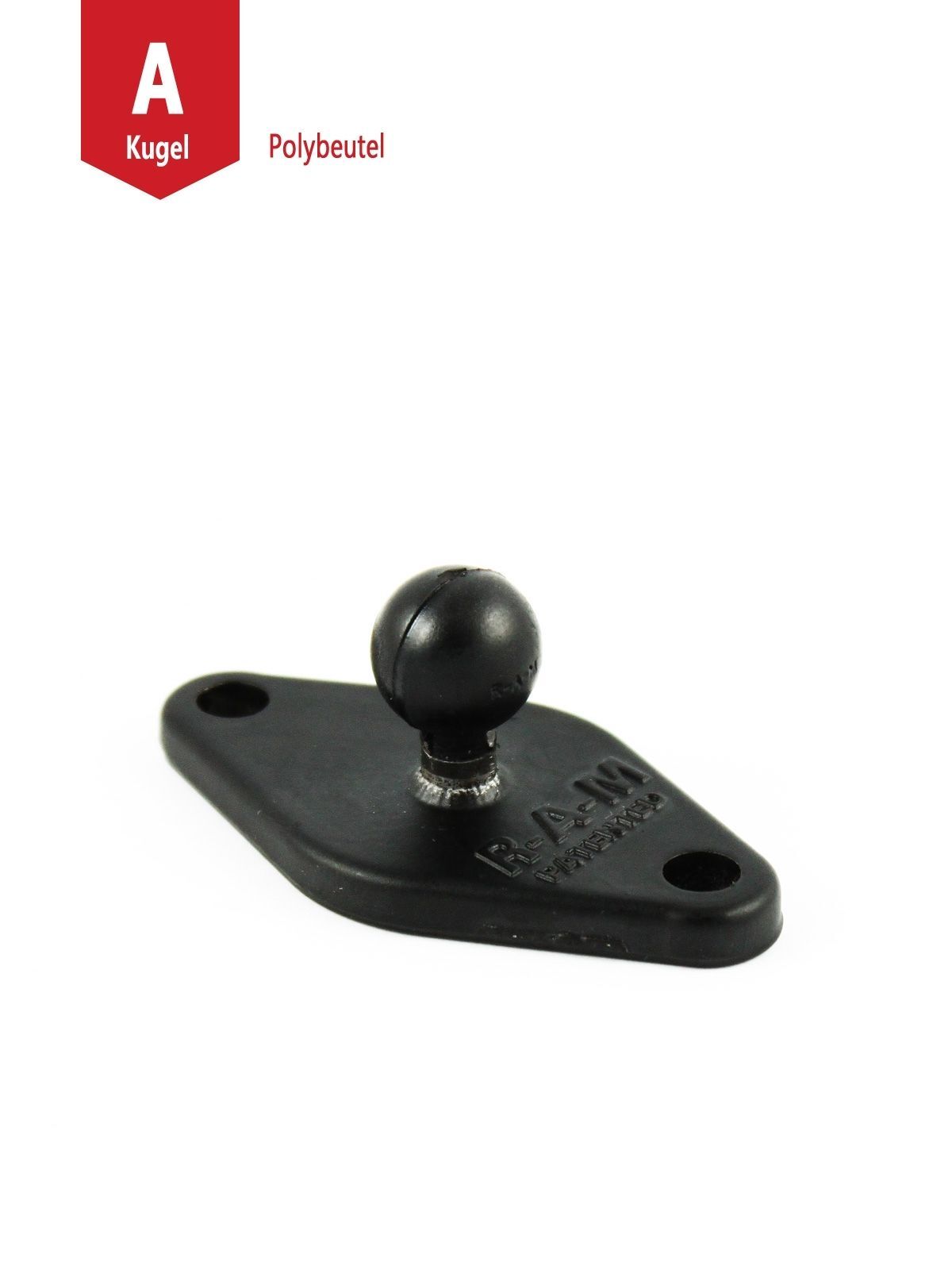 RAM Mounts Diamond-Basisplatte (Trapez) - A-Kugel (0,56 Zoll) - 2-Loch AMPS