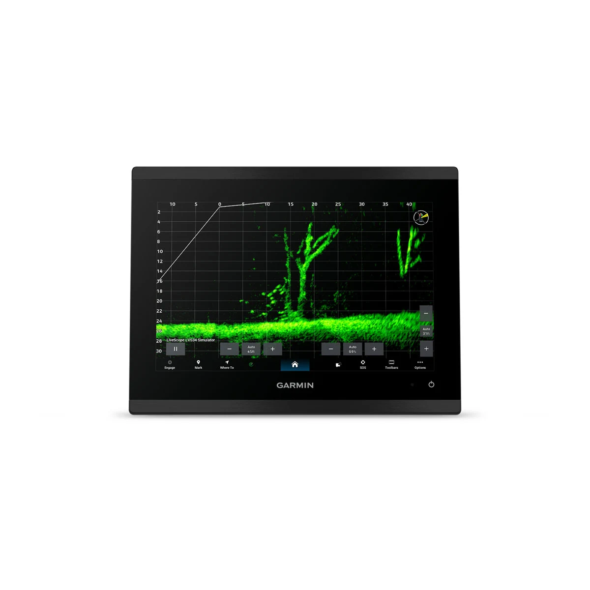 Garmin GPSMAP 9010xsv Premium-Kartenplotter mit weltweiter Basiskarte und Echolotanschluss