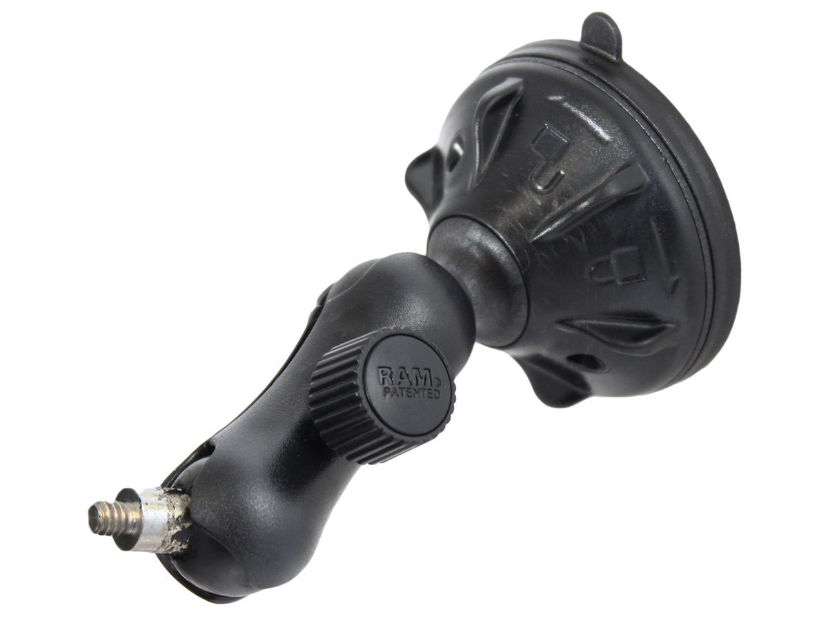 RAM Mounts Saugfuss-Set für kleine Kameras - kurzer Verbindungsarm (ca. 50 mm), Kugel mit 1/4"-20 Gewindestift, B-Kugel (1 Zoll), im Polybeutel