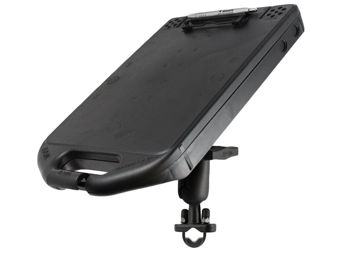 RAM Mounts Handi-Case Halterung - C-Kugel (1,5 Zoll), mit Klemmschelle, mittlerem Verbindungsarm
