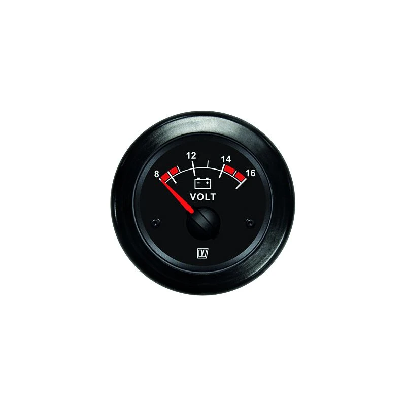 Vetus Voltmeter, schwarz, 12 Volt