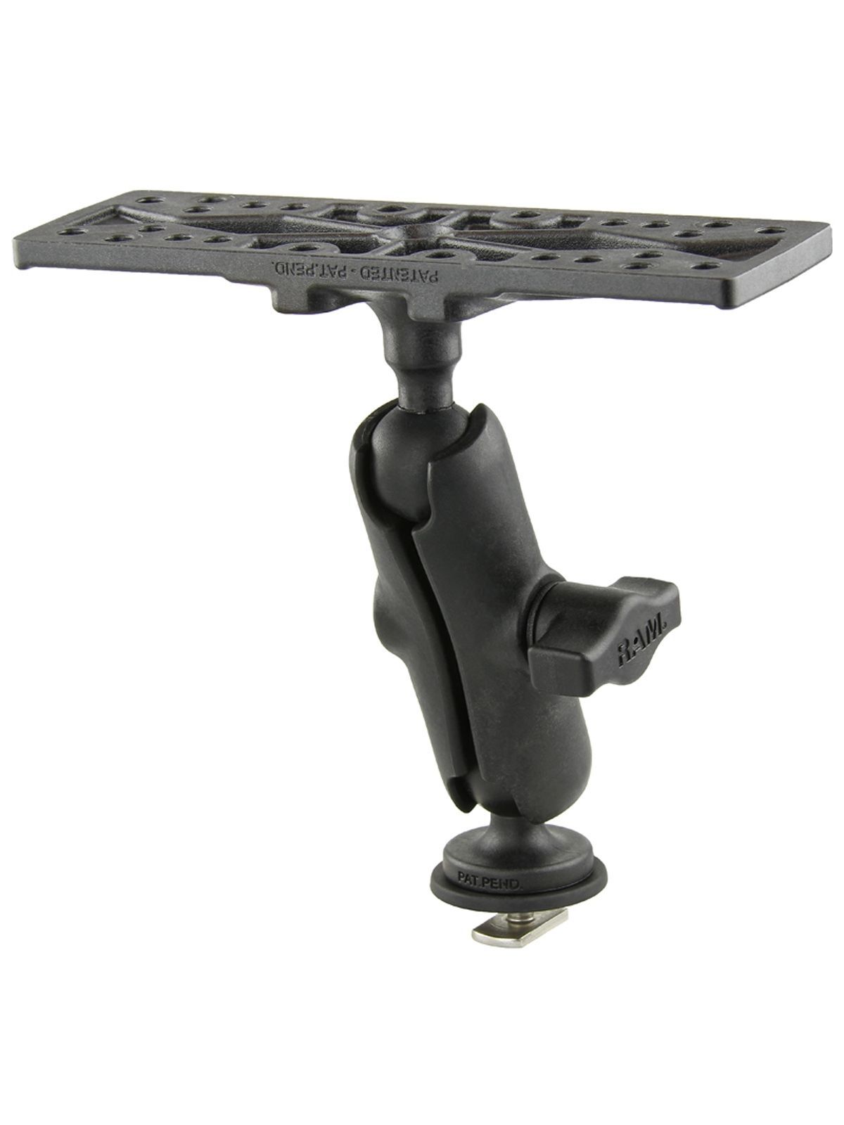 RAM Mounts Verbundstoff Marine-Set Humminbird für Tough-Track Schienen - Kugel mit T-Slot, mittlerer Verbindungsarm, Adapterplatte (11x2 Zoll), B-Kuge