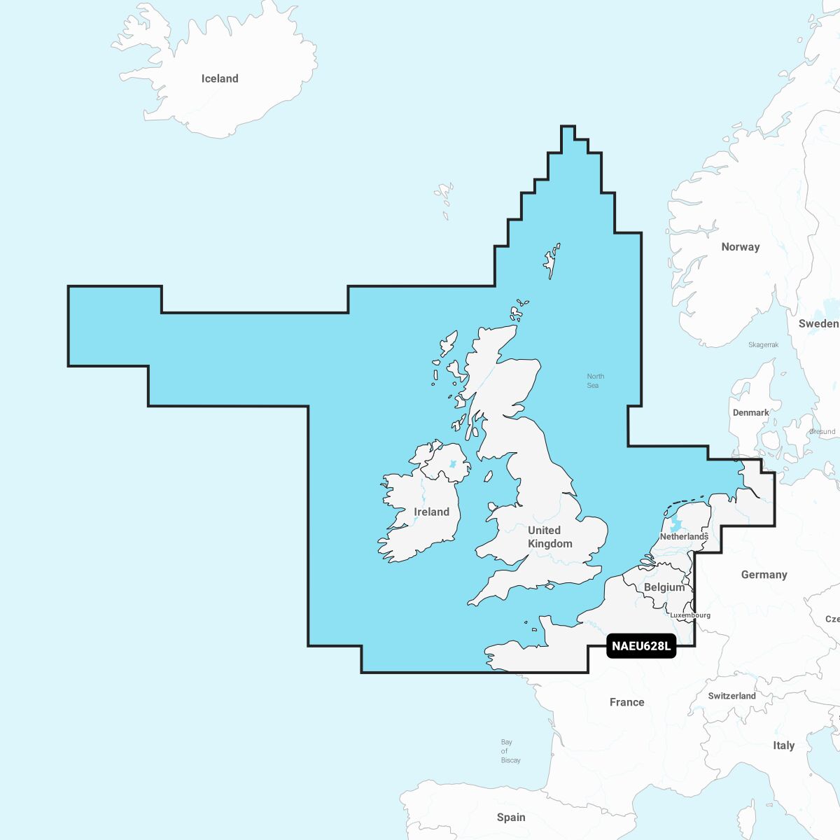 Navionics+ Seekarte UK, Ireland & Holland (NAEU628L) Navionics+ Seekarte UK, Ireland & Holland (NAEU628L)
