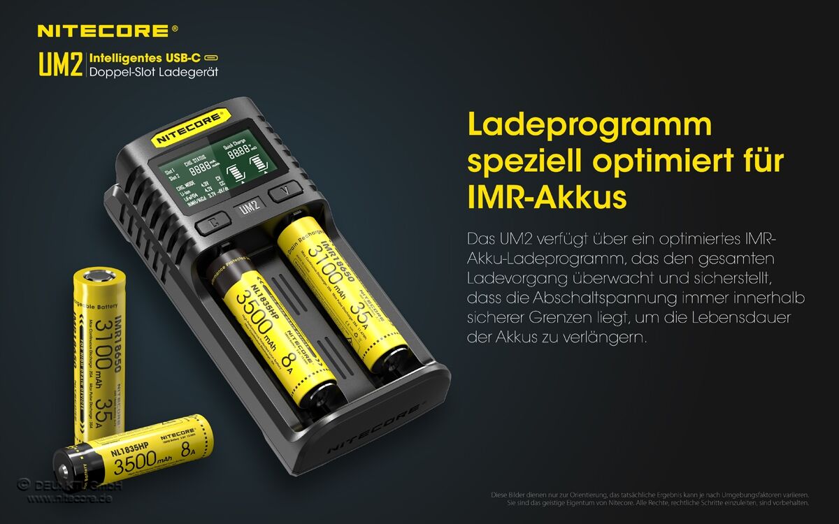 Nitecore UM2 USB-Ladegerät