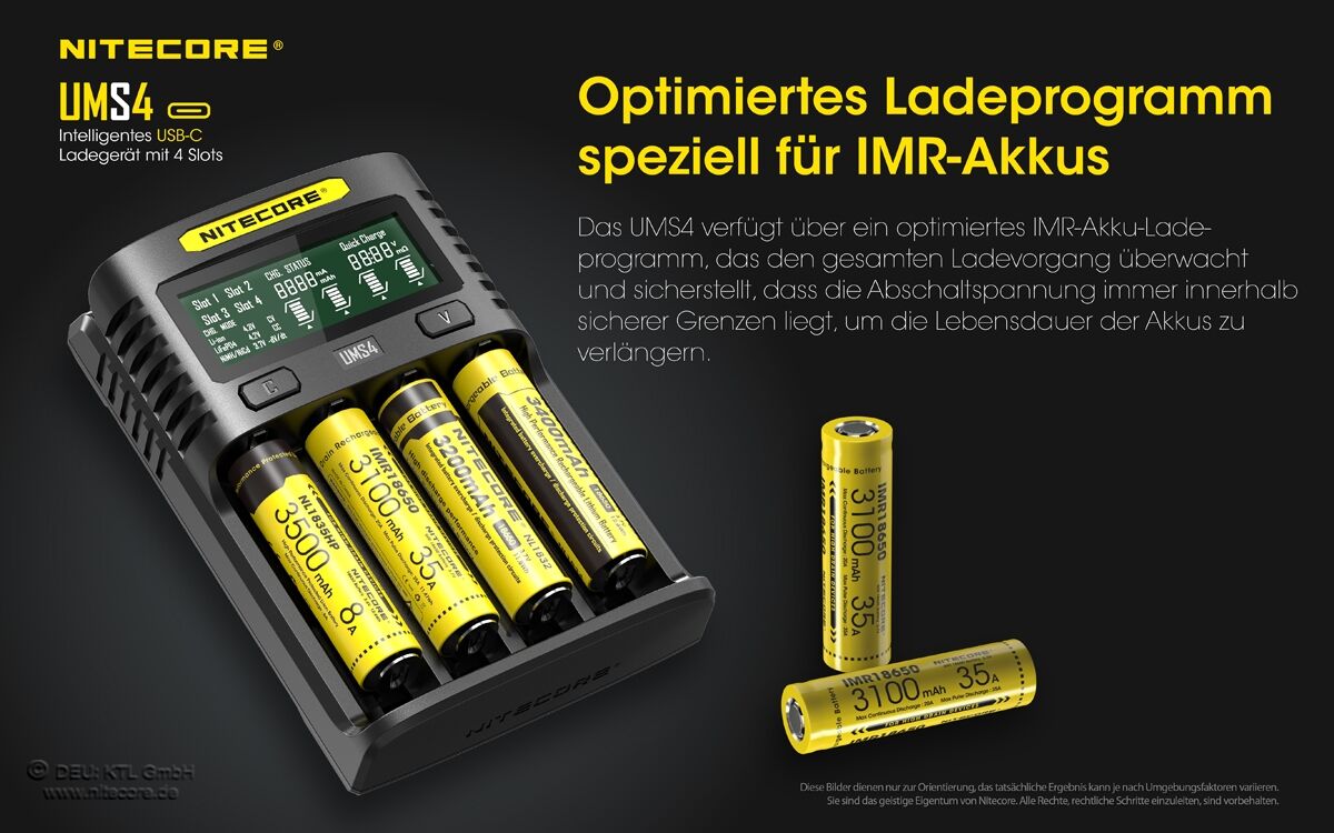 Nitecore UMS4 USB-Schnell-Ladegerät