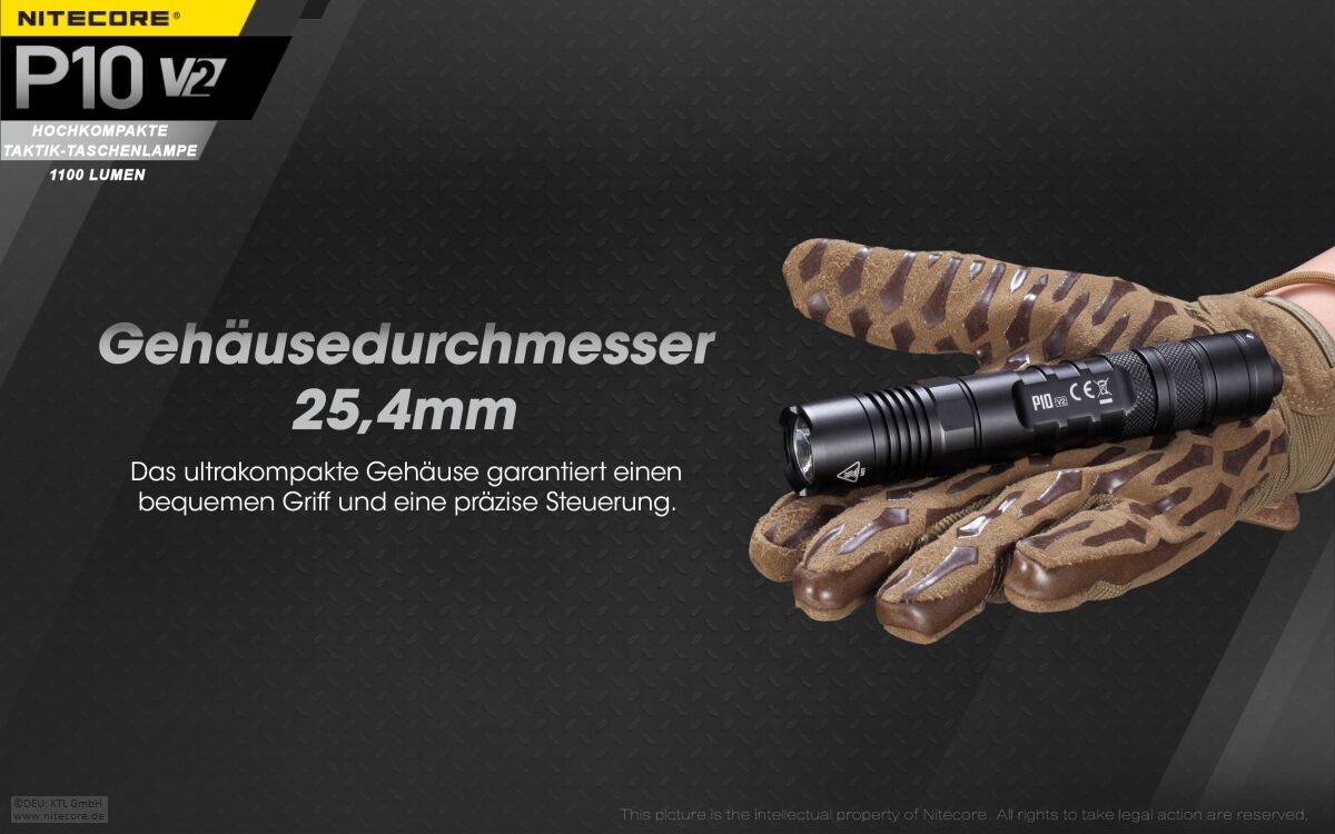 Nitecore P10 V2 - 1100 Lumen