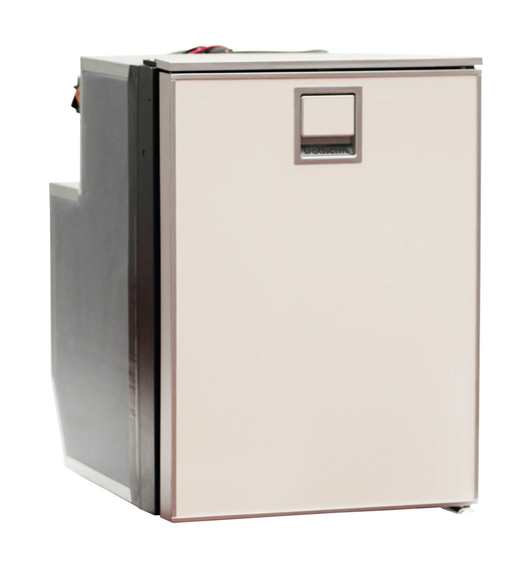 Indel Webasto Marine Isotherm Frontpanel Weiß für den Kühlschrank CR130EL in Frontansicht.