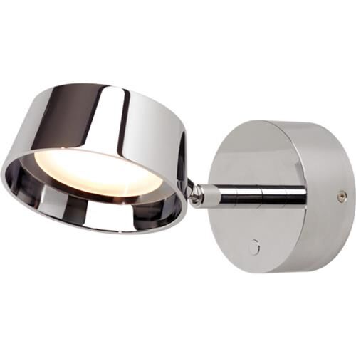 LED-Wandleuchte LANA, chrom-glanz, 10-30V DC, max.6,5 W, mit Dimmer und Nachtlicht blau