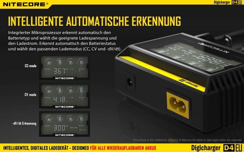 Nitecore Digicharger D4EU - EU-Version