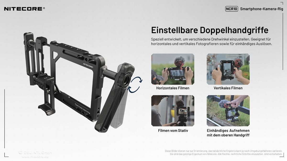 Nitecore NCR10 - Kamera Rig für Smartphones
