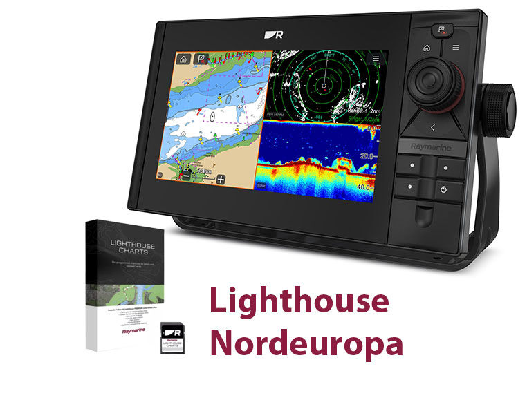 Raymarine Axiom2 Pro 9" RVM GPS MFD mit RealVision mit Nordeuropa Lighthouse Seekarte