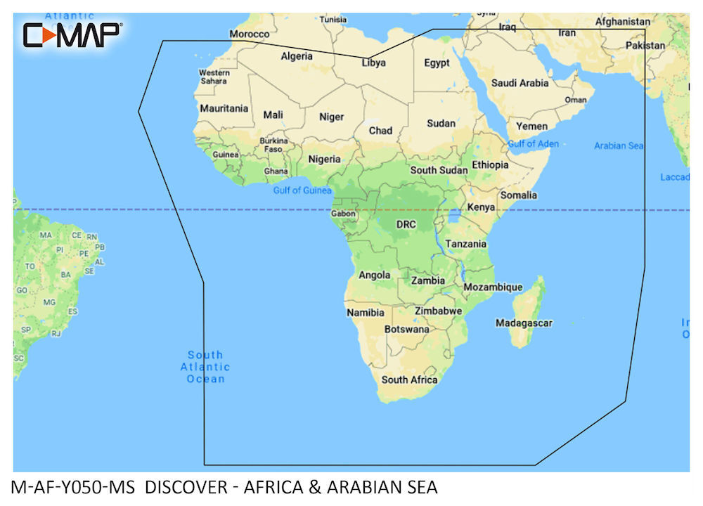 M-AF-Y050-MS_01 C-MAP DISCOVER:  M-AF-Y050-MS  Africa & Arabian Sea