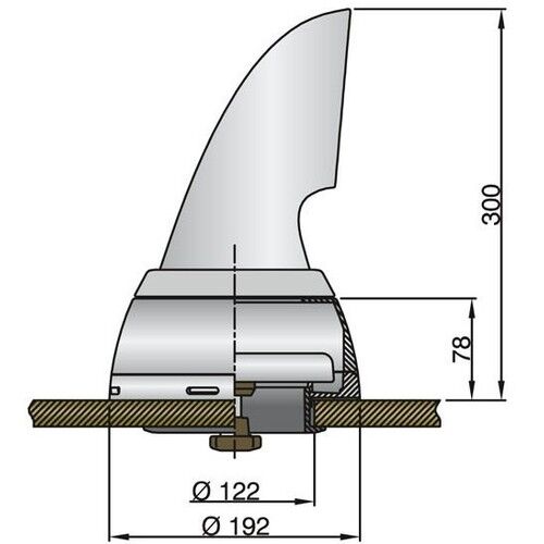 Vetus Dorade-Box, Edelstahl, 100mm Durchm.