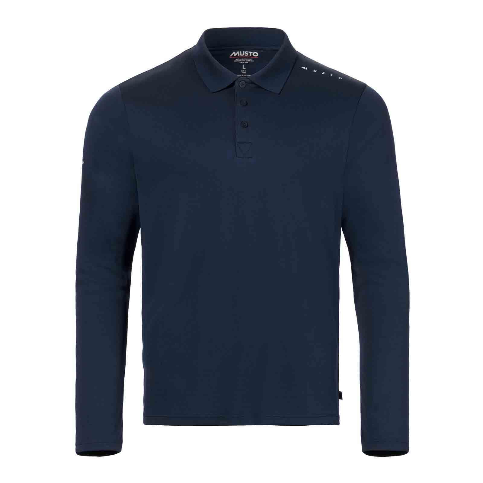 Musto Evo Crew Sunblock Longsleeve Polo - Navy