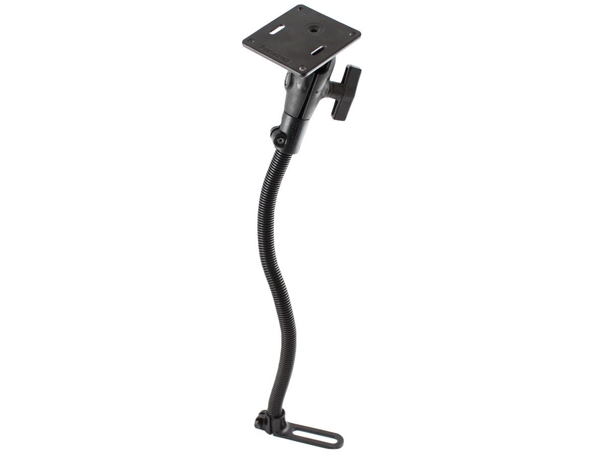 RAM Mounts Pod I Fahrzeug Sitzschienen-Befestigung mit VESA-Anbindung - flexibler Stab (ca. 450 mm), VESA-Platte (75 x 75 mm), C-Kugel (1,5 Zoll), im