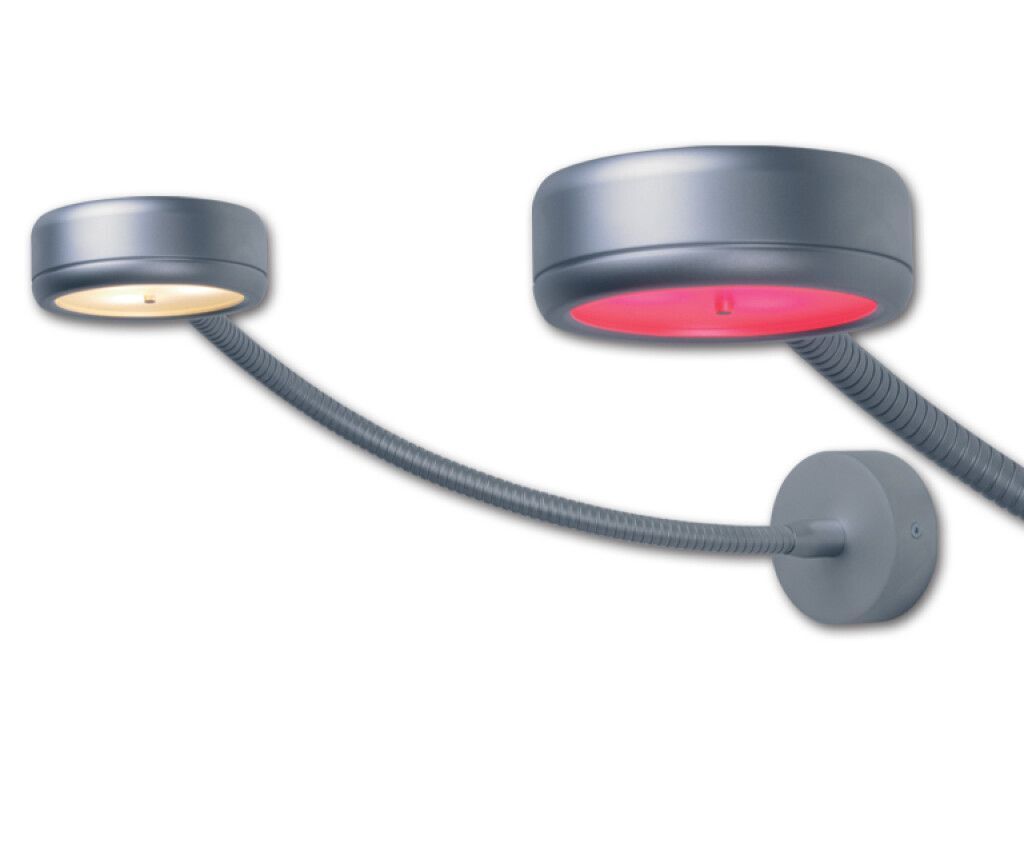 LED-Flexleuchte 05, 300mm, chrom-matt, rot/warmweiss, 10-30V DC, max. 3 W, mit Dimmer