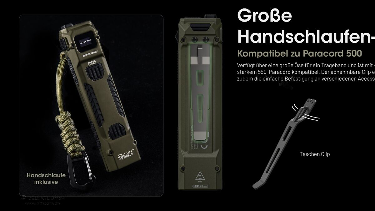 Nitecore EDC29 LUMINBLADE - 6500 Lumen, oliv - SONDEREDITION